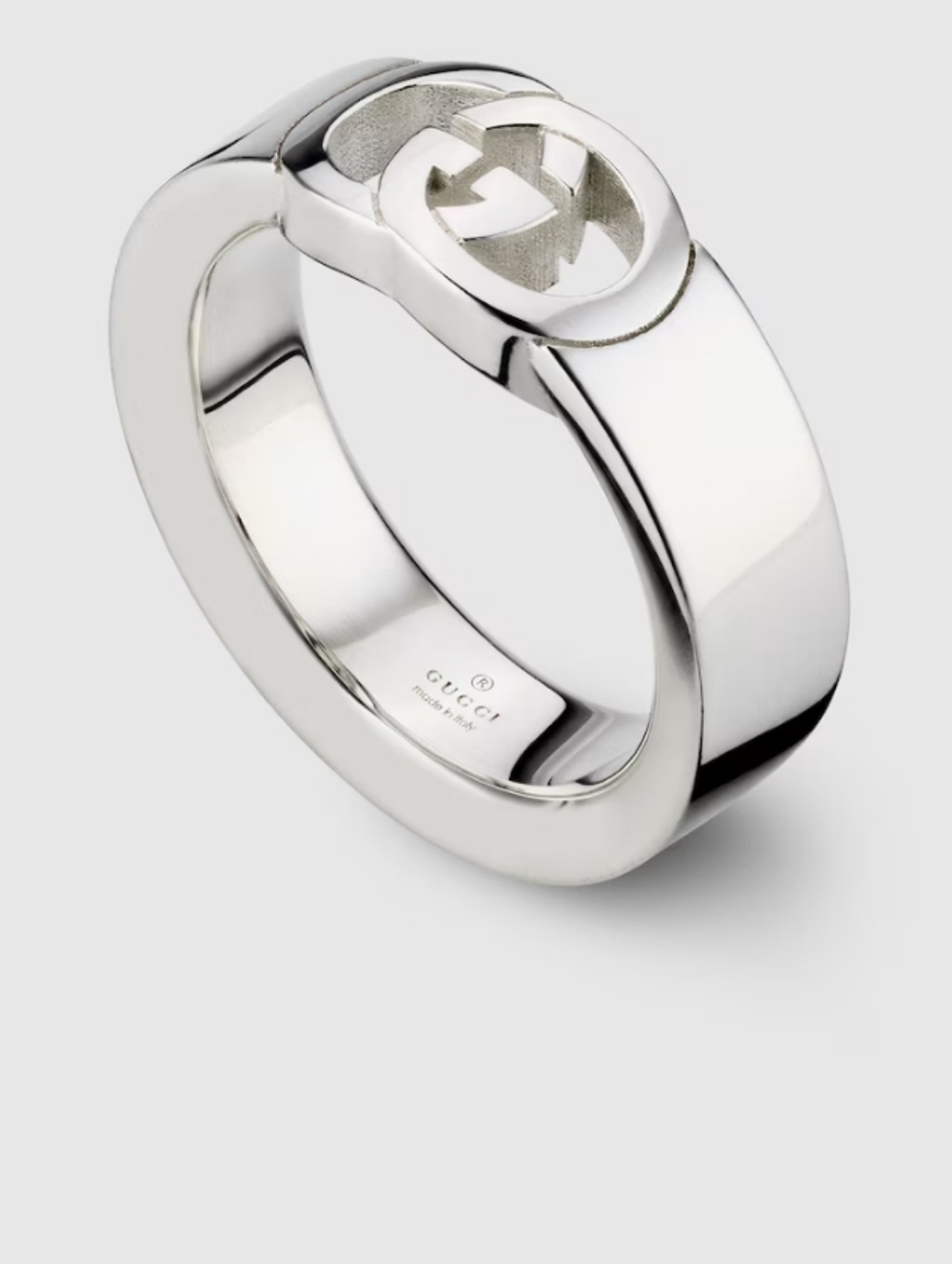Gucci Silver Interlocking G Ring with Box. #110 - Picture 2 of 8